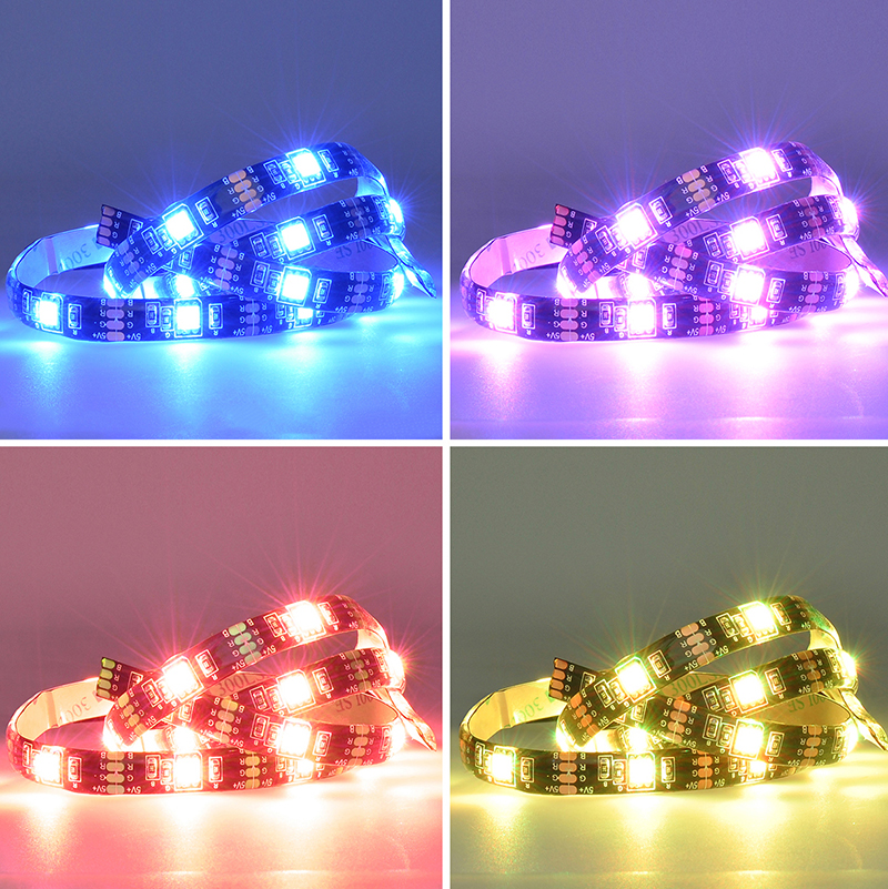 Solight LED RGB pásek pro TV, 2x 50cm, USB, vypínač, dálkový ovladač WM504