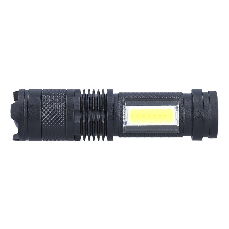Solight LED nabíjecí kapesní svítilna se zoomem, 100lm + 70lm, Li-Ion, USB, černá WN49