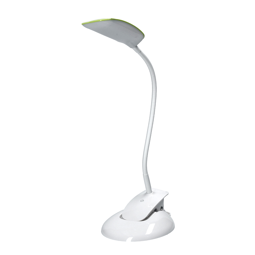 Solight LED stmívatelná lampička 2v1, podstavec i klip, 5W 4000K, 3 barevné kryty WO42