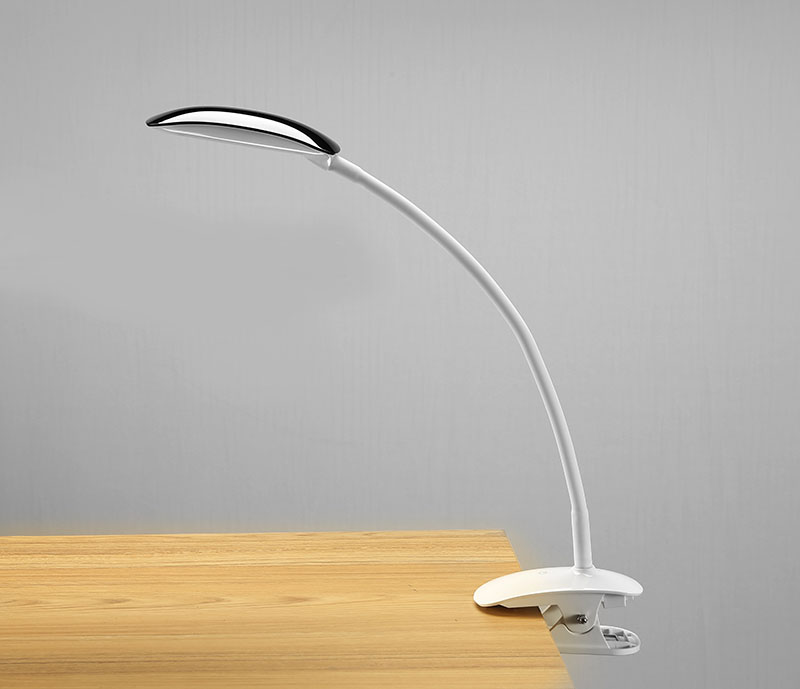 Solight LED stmívatelná lampička 2v1, podstavec i klip, 5W 4000K, 3 barevné kryty WO42