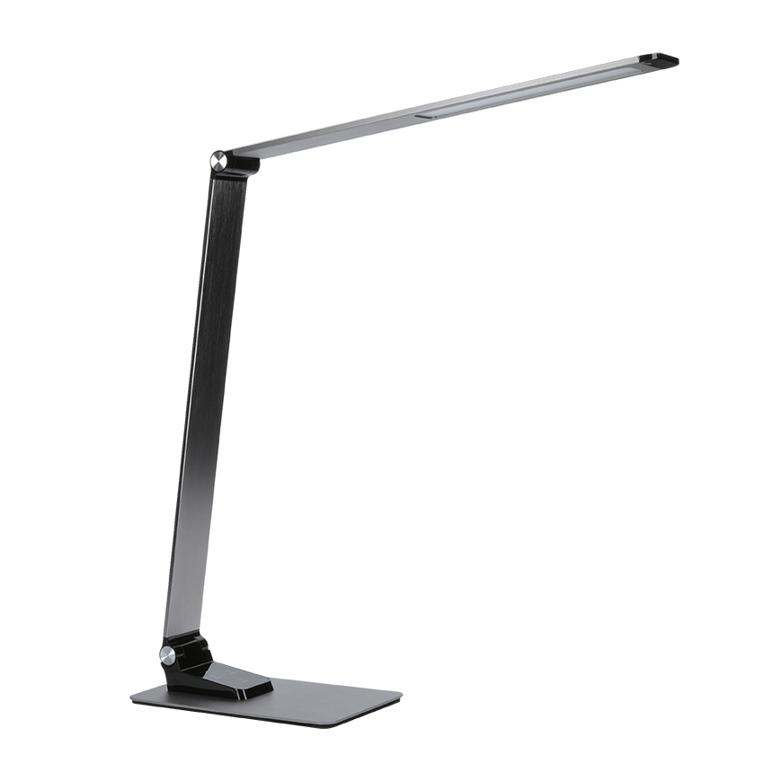 Solight LED stolní lampička stmívatelná, 11W, změna chromatičnosti, broušený hliník, stříbrná WO51-S