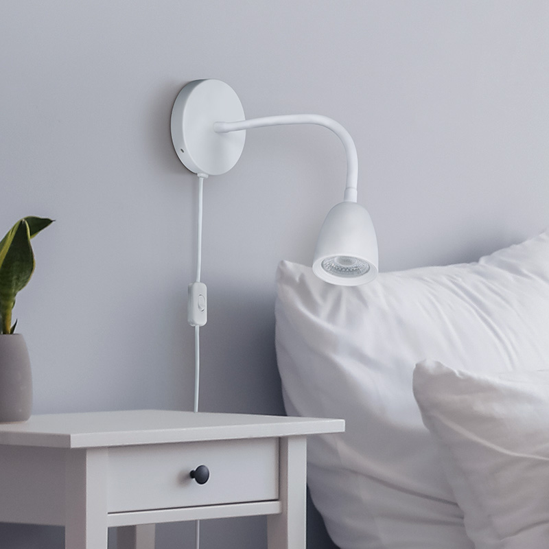 Solight LED nástěnná lampička, stmívatelná, 4W, 280lm, 3000K, bílá