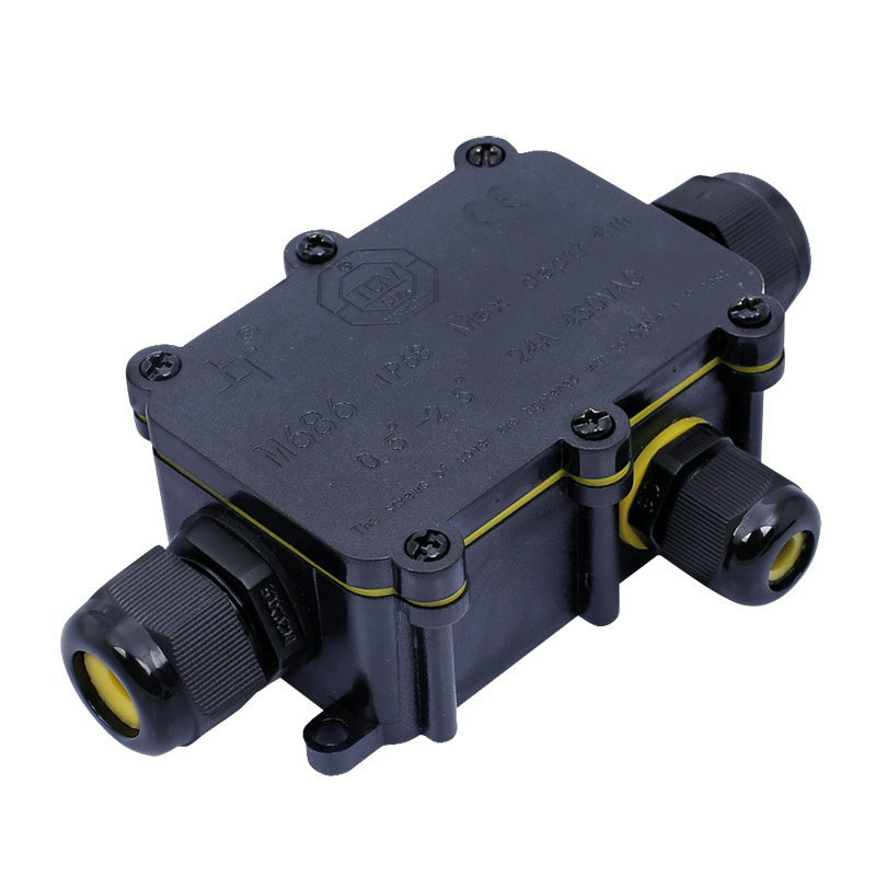 Solight voděodolná propojovací krabička IP68, 1x vstup, 2x výstup, 5-12mm, max. 2.5mm2