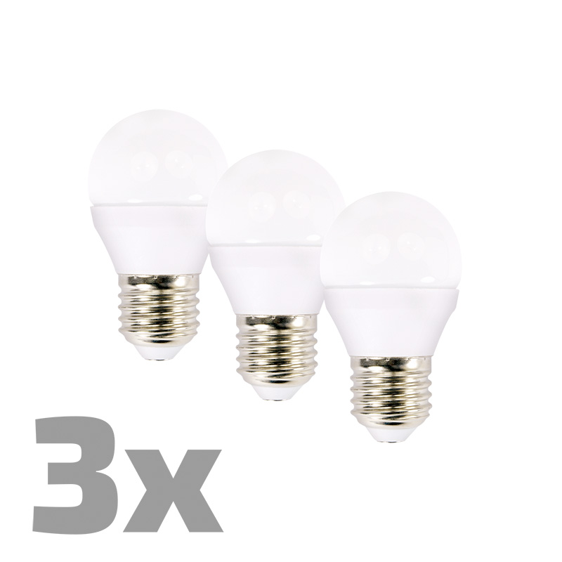 ECOLUX LED žárovka Ecolux 3-pack , miniglobe, 6W, E27, 3000K, 450lm, 3ks WZ432-3